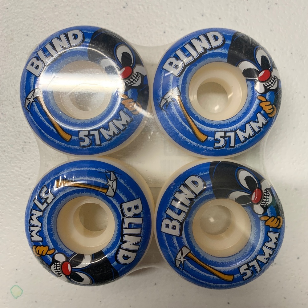 Blind Reaper Impersonator Skateboard Wheel Set White/Blue 51 mm NEW In Package